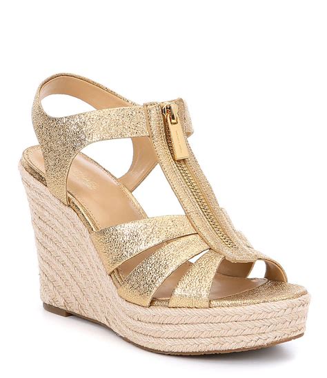 michael kors berkley sandals silver|Michael Kors berkley wedges.